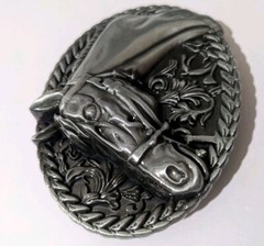 Horse Head Rodeo Cowboy Western Metal Belt Buckle 3D