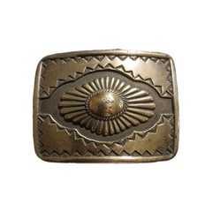 Vintage Rectangular Southwestern Trophy Belt Buckle