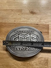 Build America Belt Buckle Metal Union Collector GIFT Construction Labor 4 INCH