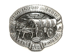 Hasco Conestoga Wagon Growing America Belt Buckle 707 of 4000 1988 Vintage USA