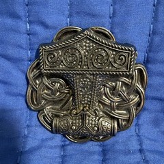 Thor&rsquo;s Hammer Belt Buckle Viking Celtic Raven Skane Metal Pewter Buckle Only