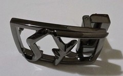 AUTH. SALVATORE FERRAGAMO GUNMETAL SF BELT BUCKLE FOR 1.3&Prime; WIDE BELT STRAP