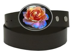 Rose Belt Buckle – Pink Flower Petals Photography Handmade Buckle -759