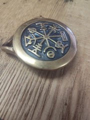 Vintage 1974 Tech Ether Guild Inc Rhumb Brass Belt Buckle