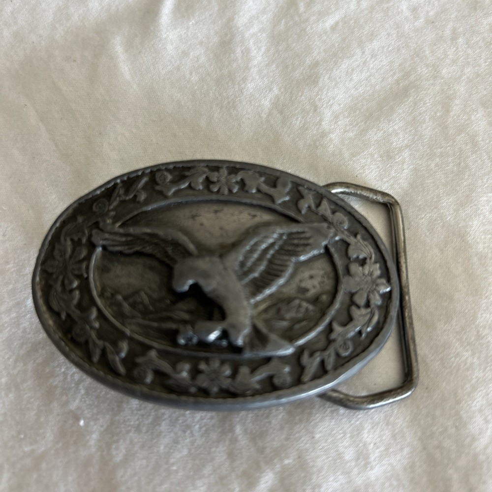 Siskiyou Buckle Bald Eagle Belt Buckle American Patriotic VTG 1985