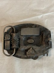 Vintage 1987 Siskiyou Buckle Co Machinist Belt Buckle R-50 Made In USA