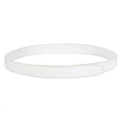 Nelbons Men&rsquo;s Ratchet Belt Strap Only 35mm 1 130CM/UP TO Waist:44&Prime;, White