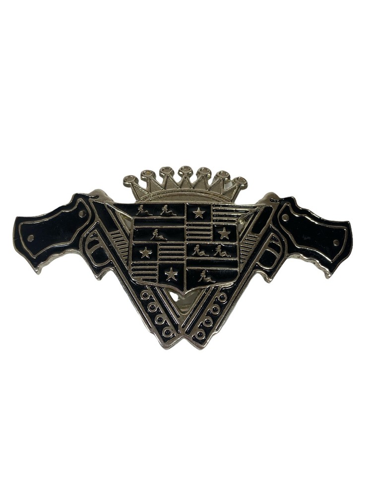 Double Pistol Crown Cadillac Mud Flap Trucker Bottle Opener Belt Buckle