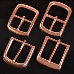 Red Copper Belt Buckles Tongue Pin Belt Buckle Fits For 1.5 INCHES Belt Gift