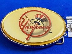 Yankees Baseball Fan Belt Buckle Attention Grabbing Led Lights! W/ Fresh Battery