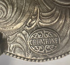 Crumrine Western Mens Silver Tone Belt Buckle Rectangle Buck Hunting Cowboy