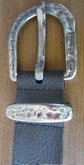 Oversized Artisan Hammered Metal Belt Buckle 2.75&Prime; L x 2.25&Prime; H