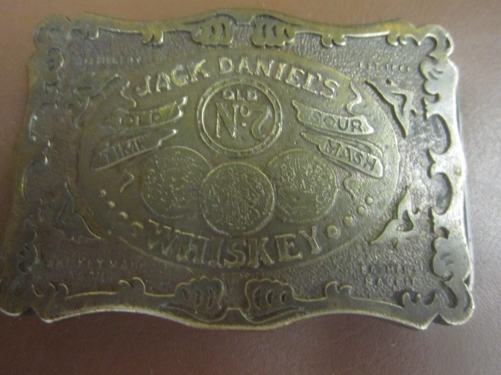 VTG JACK DANIEL&rsquo;S OLD NO:7 Whiskey 1973 BY WYOMING STUDIO ART WORKS Belt Buckle