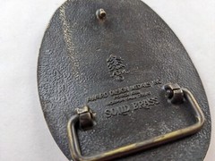 Vintage Madden Portable Buildings Solid Brass Belt Buckle Handmade Classic