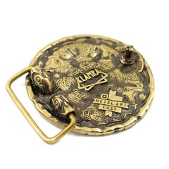 Vegvisir belt buckle, Viking compass solid brass buckle, Scandinavian buckle