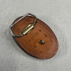 Vintage Brown Leather Covered Western Oval Belt Buckle Fits 1.75” Belt USA