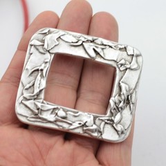 Rectangular Belt Buckle Metal Textured Design Modern Classic