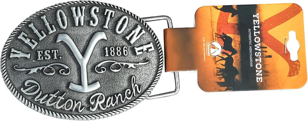 Yellowstone Dutton Ranch Y Logo Established 1886 Kevin Stner Belt Buckle 66-57,