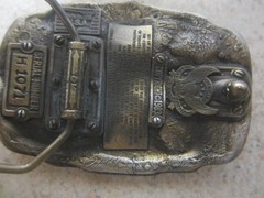 VINTAGE 1983 US United States Army Firepower Belt Buckle H1071 Great American
