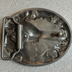 Yellowstone National Park Moose Belt Buckle Collectible Metal Silver Tone