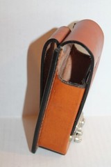 Men&rsquo;s Brown Tooled Leather Belt Holster Clip