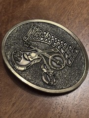Nashville Belt Buckle Oval Country Music Guitar Banjo Fiddle Brass Tone