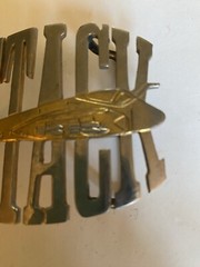 Belt Buckle Vintage Attack With Jet On It Unmarked