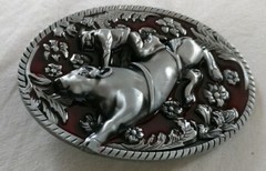 COWBOY BULL RIDER RODEO WESTERN FLORAL DESIGN BELT BUCKLE