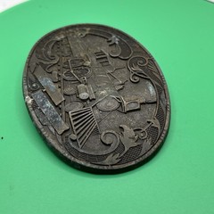 Vintage Steam Train Belt Buckle Antique Locomotive Brass Tone Western