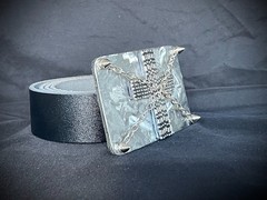 “Marked by the Cross” Belt Buckle Gothic Industrial Cross OOAK Darren McNeese