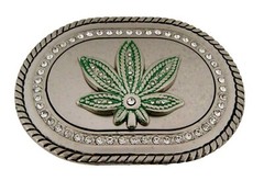 Marijuana Leaf Pot Hippie Stoner cannabis Weed Ganja Grass Herb Belt Buckle Goth