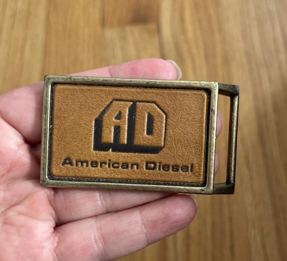 American Diesel Vintage Logo Brass Belt Buckle Company