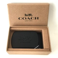 COACH Boxed Horse and Carriage Plaque Belt Buckle for 38mm Belts, Black, CE865