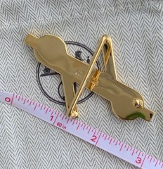 38mm Hermès H Noué belt buckle in gold-plated metal Sailor Knot New Hermes Auc