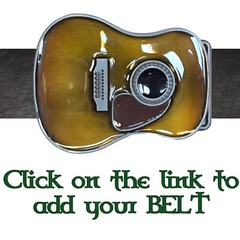 Acoustic Guitar Belt Buckle musical musician metal rock punk UK country