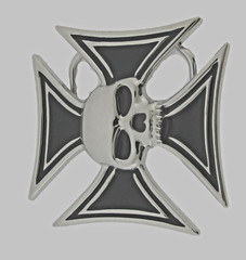 Skull Belt Buckles Black Metal Halloween Party Costume Chopper New Men Women