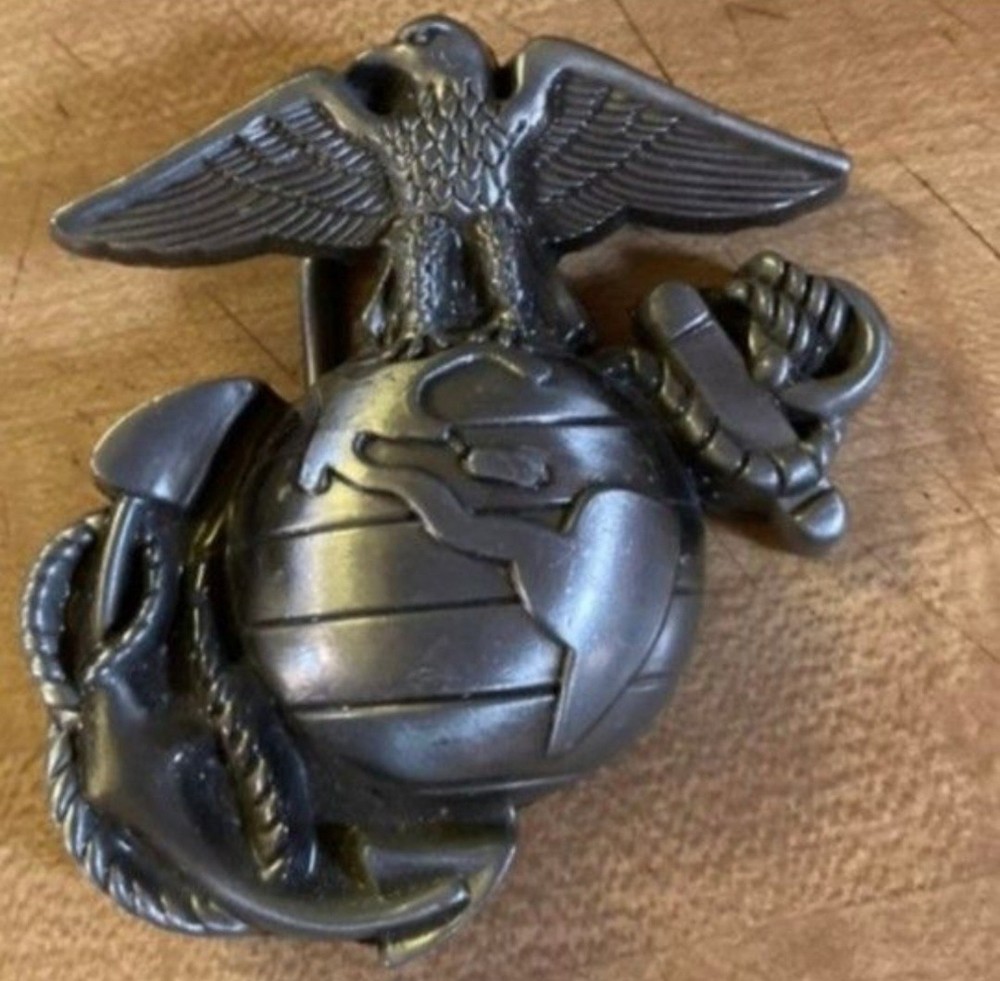 New Silver United States Marines USMC EGA military Belt Buckle