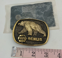 Vintage NAPA Echlin Grizzly Bear Belt Buckle Made in U.S.A.