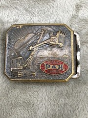 Vintage Construction Belt Buckle P&H Pawling Harnischfeger “Quality P&H Service”