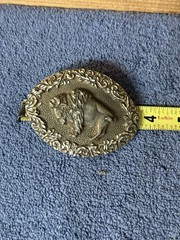Vintage EGE American Bison Pewter Belt Buckle Buffalo 1993 Made In USA
