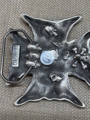Skull & Cross Belt Buckle # 4640 Great American Products Texas Skulls