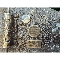 Vintage 1979 Bergamot Brass Works Pewter Belt Buckle Cross Country Skiing USA