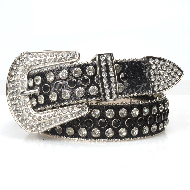Men Women Rhinestone Belt Western Cowgirl Cowboy Crystal Diamond Studded Belts