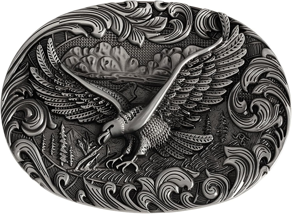 Western Style Belt Buckle 1.5 Inch Cowboy Cowgirl Buckles for Men & Women Replac