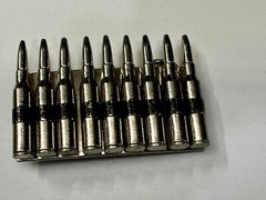 Gun Bullet&rsquo;s Shell Casing Chain Ammo Clip Figural Belt Buckle