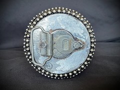 Skull & Crossbones Belt Buckle Gothic Biker Wearable Art OOAK Darren McNeese