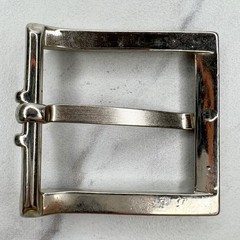Silver Tone Simple Basic Belt Buckle