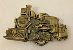 Train Belt Buckle The Great American Buckle Company Locomotive 1981 Vintage