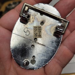 Vtg NOS Silver Dollar Coin Gem Stone Holder Bezel Belt Buckle Inlay Oval Unused