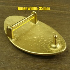 Solid Brass Belt Buckle Plate Oval shaped Western for 33mm belt Z521